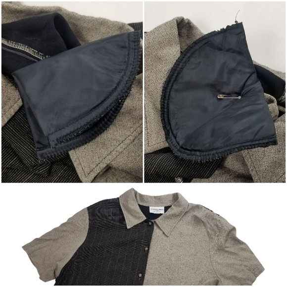 Vintage 80s Alfred Dunner Button Up Short Sleeve Shirt Top Women 22W Colorblock - Picture 7 of 15